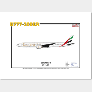 Boeing B777-300ER - Emirates (Art Print) Posters and Art